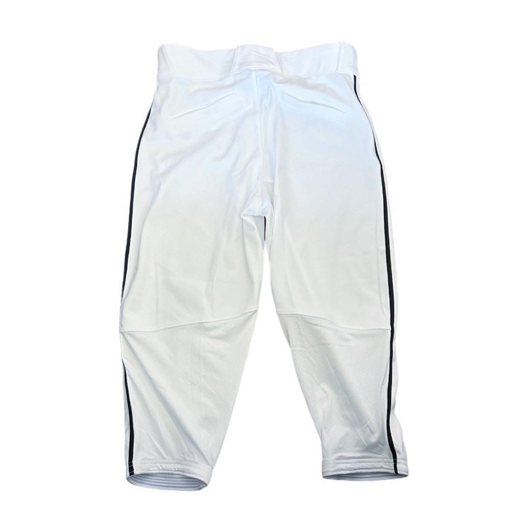 NIKE Vapor Pro High Baseball 3/4 Piped Pants Mens Small White Black Piping NWT - Picture 3 of 4